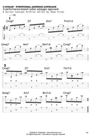 C LYDIAN – FUNCTIONAL ARPEGGIO APPROACH