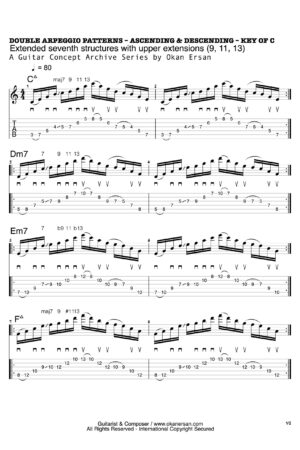 DOUBLE ARPEGGIO PATTERNS – ASCENDING & DESCENDING – KEY OF C_page1