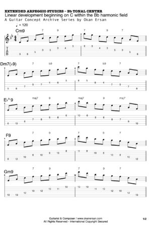EXTENDED ARPEGGIO STUDIES – Bb TONAL CENTER_page1