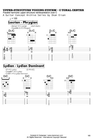 UPPER-STRUCTURE VOICING SYSTEM – C TONAL CENTER_page1