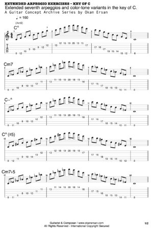 EXTENDED ARPEGGIO EXERCISES – KEY OF C_page1