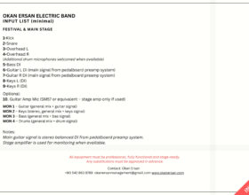 INPUT LIST _ FESTIVAL & MAIN STAGE INPUT LIST _ FESTIVAL & MAIN STAGE