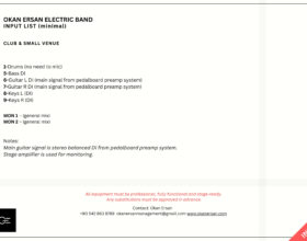 INPUT LIST _ CLUB & SMALL VENUE INPUT LIST _ CLUB & SMALL VENUE